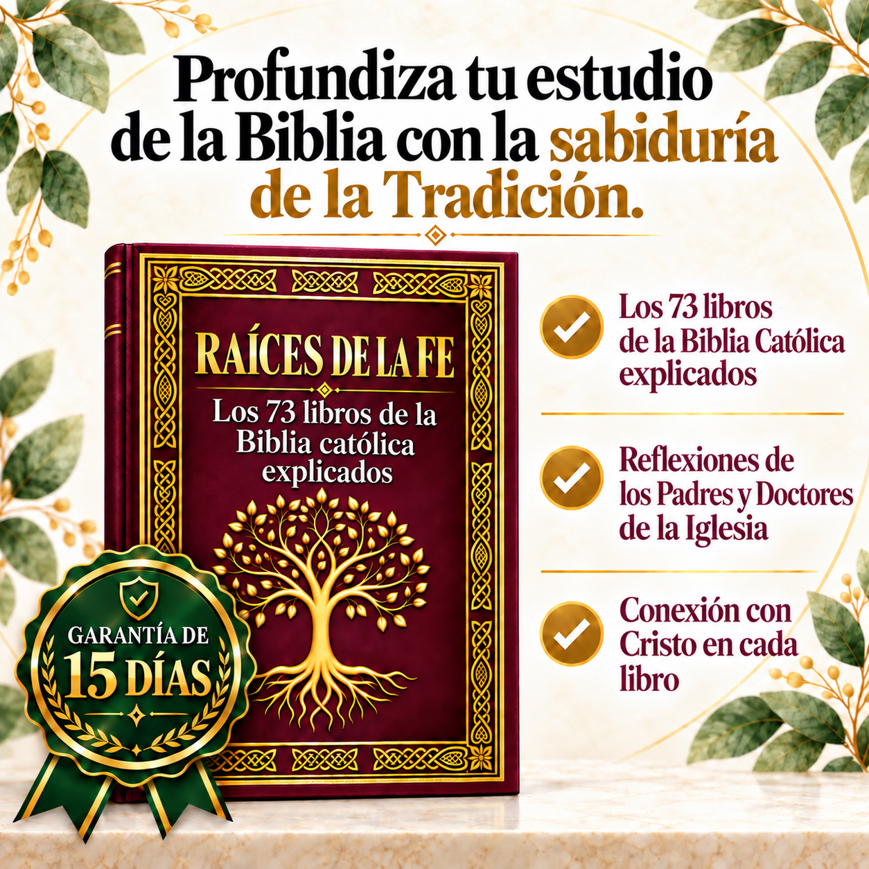 Portada de Raíces de la Fe y resumen de la guía católica